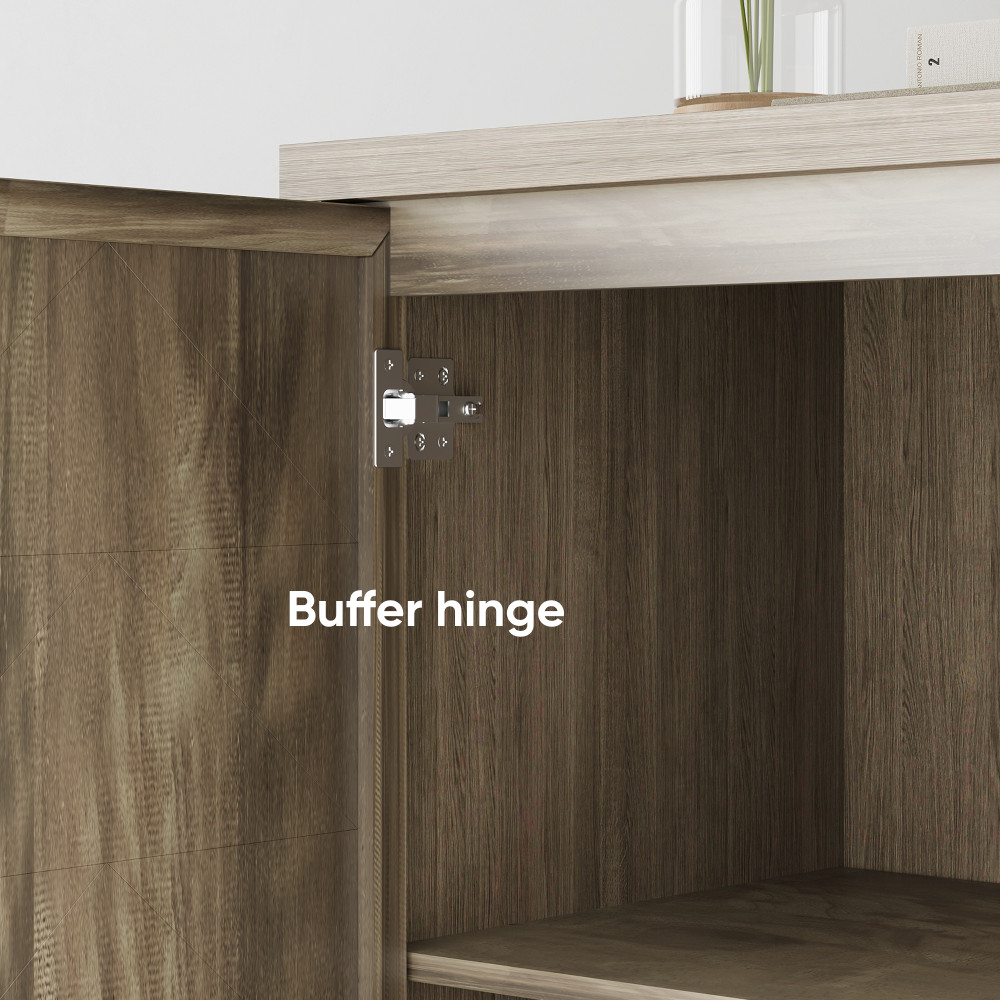 Buffet Cabinet Sideboard Buffet Cabinet with Diamond-shaped relief Doors - New