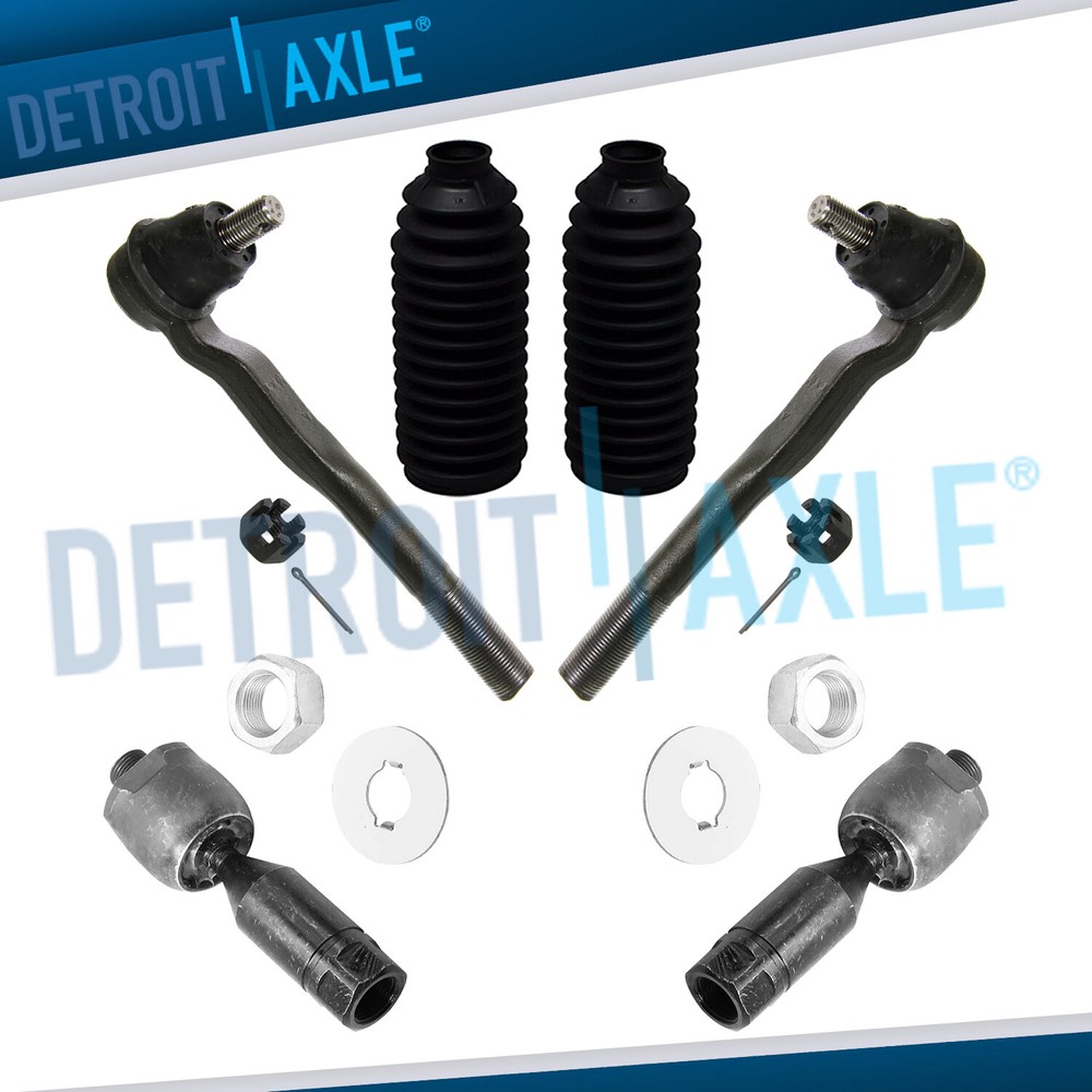 Front Inner Outer Tie Rods + Boot for 1996 - 1999 2000 2001 2002 Toyota 4Runner