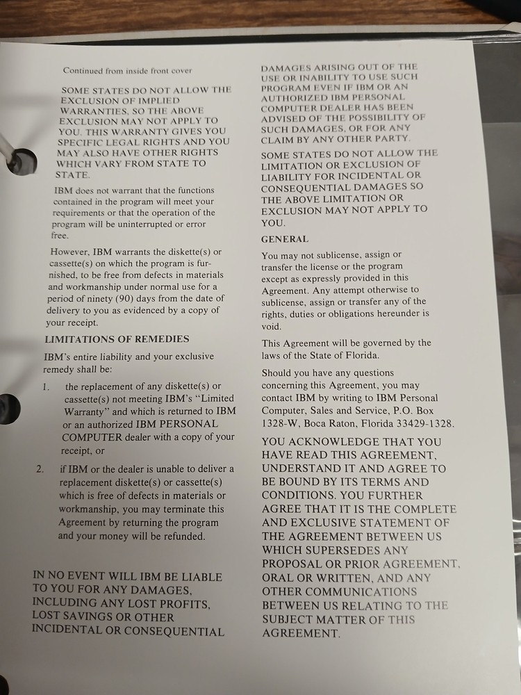 IBM DOS 3.30 Disk Operating System 1987 1st Edition 5.25/3.5" Software Disks CIB