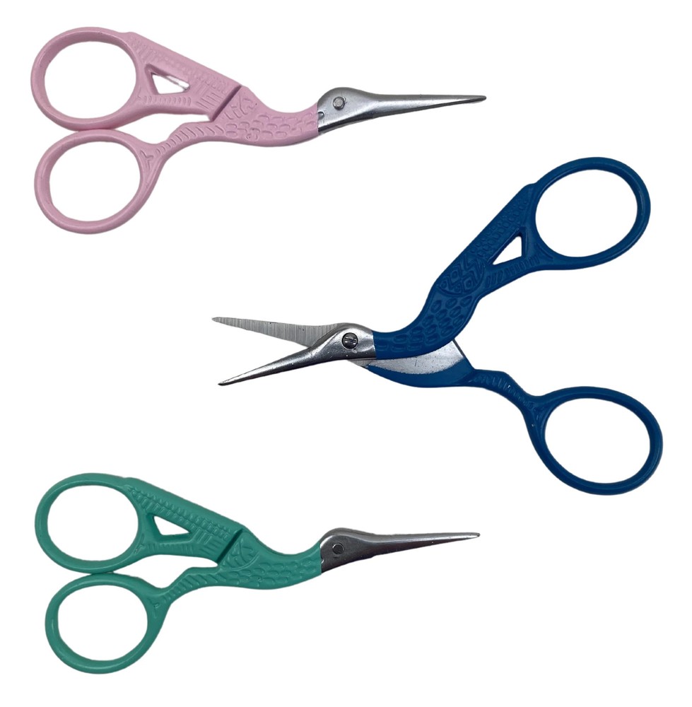 Lori Holt - Denim Needlepoint-tip Stork Scissors