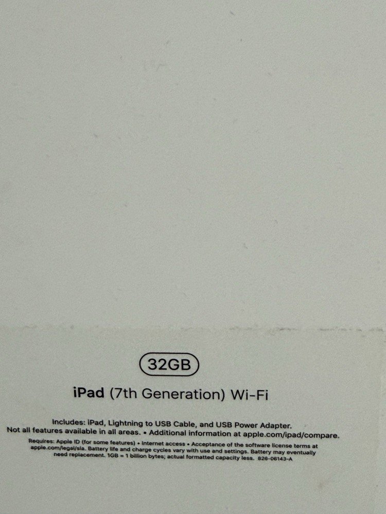 iPad 7th Generation EMPTY BOX ONLY A2197