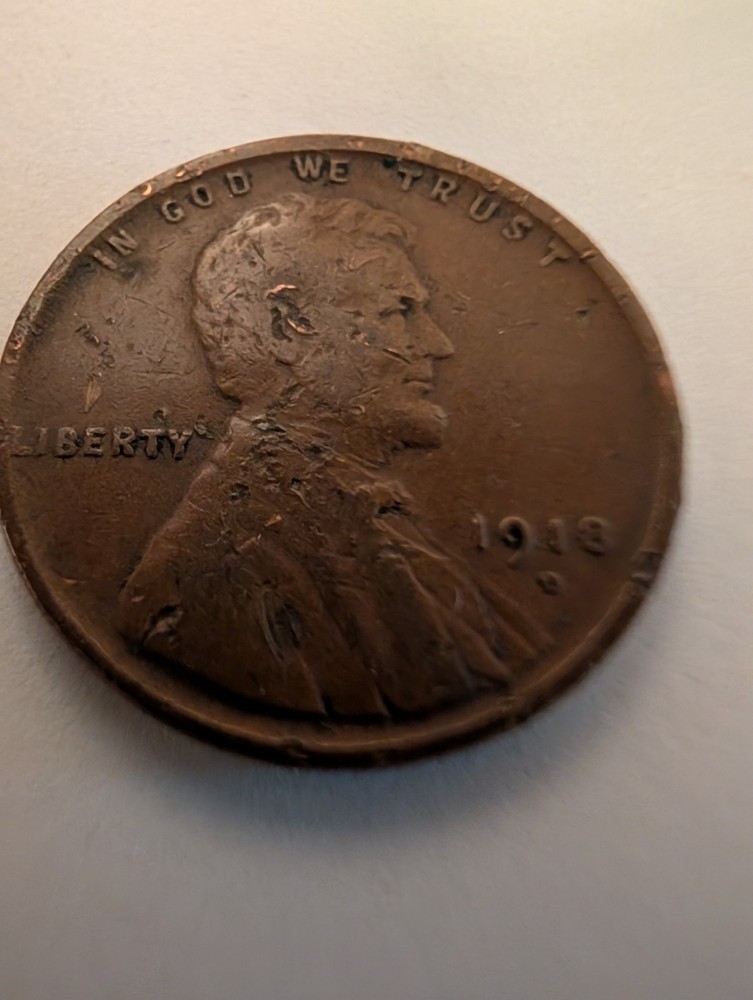 1918 D Penny Double Die Errors 1 And 19 And D. Are Doubled
