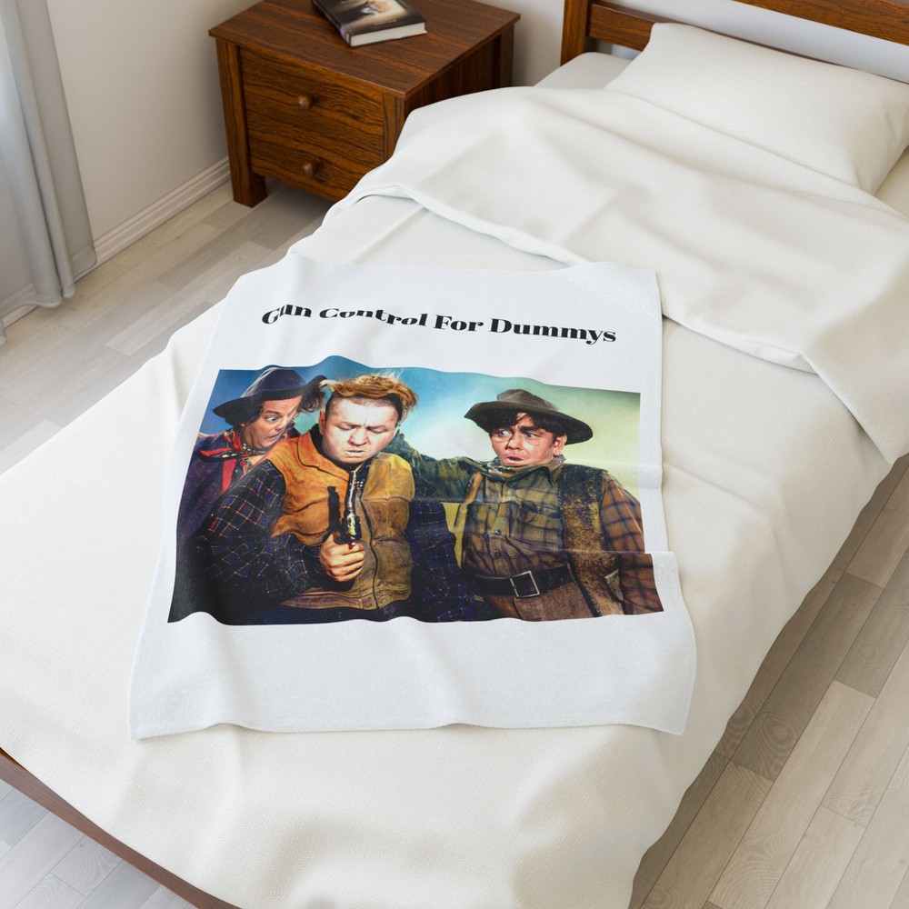 3 Stooges Control for Dummys Plush Blanket Throw Soft Funny Silly