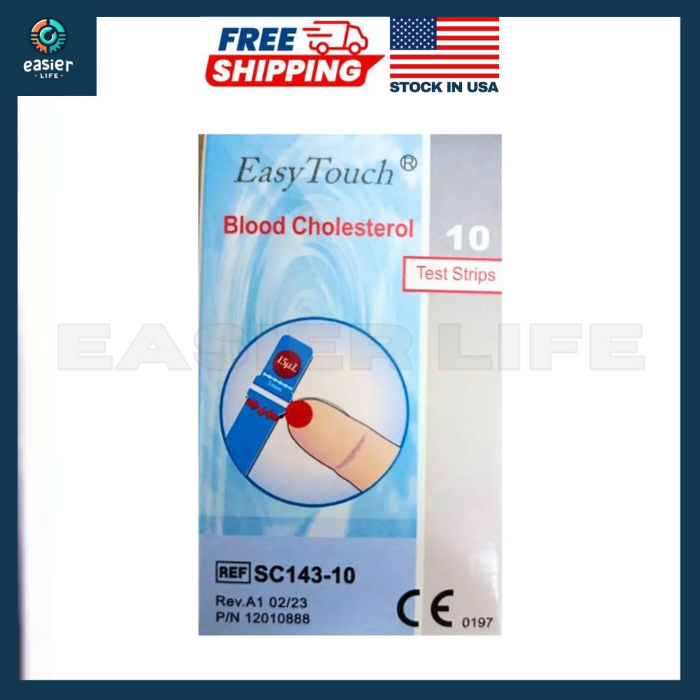 New Original Easy Touch Test Strips For Cholesterol Level Check  (10 Test Strip)