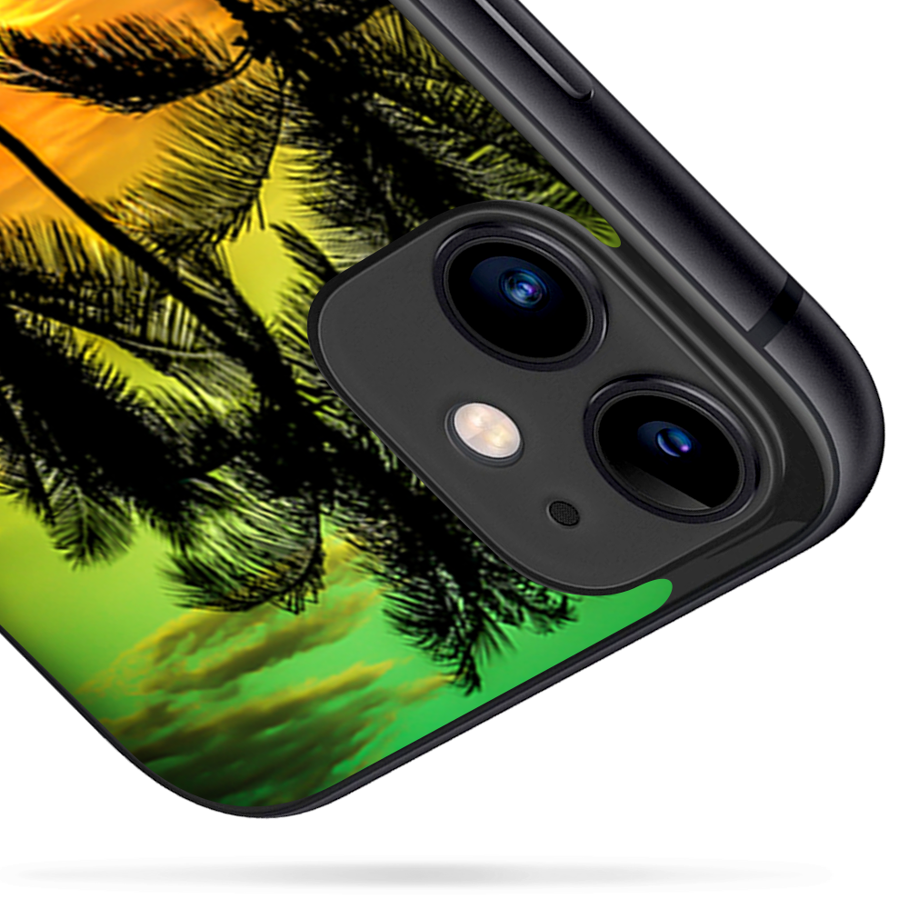 Skins Decal Wrap for Apple iPhone 11 - Sunset Palm Trees Ocean