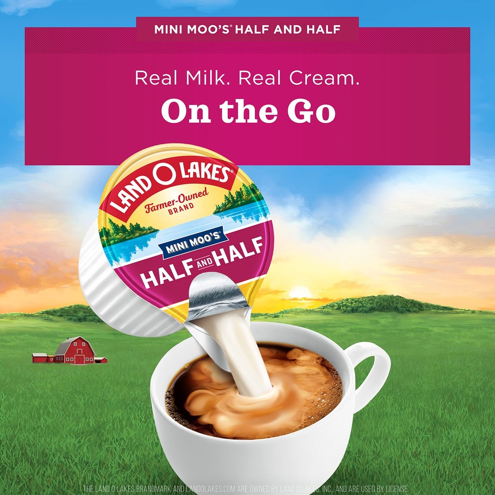 Mini Moo Half and Half Creamer Singles - 7.3 Fl Oz Convenient Pack