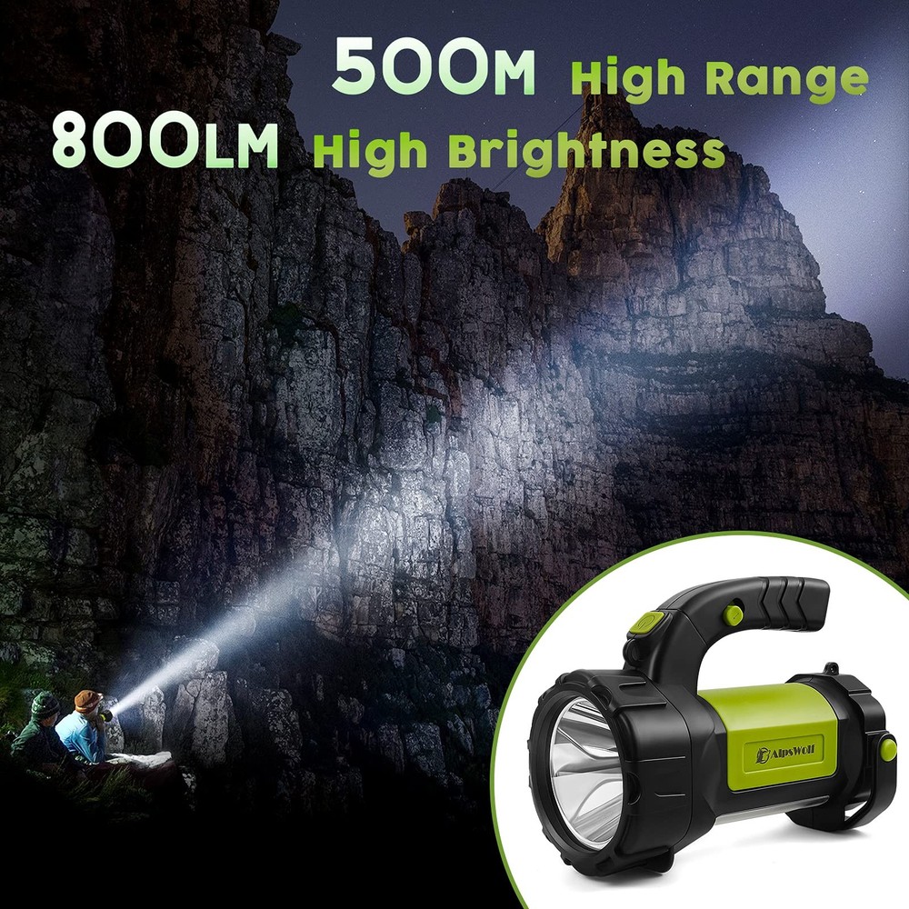 AlpsWolf Camping Lantern Rechargeable, LED Flashlight ‎Green-1pack, Green