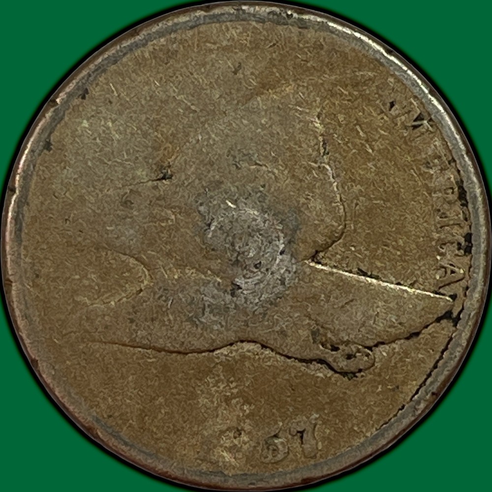 1857 Flying Eagle Cent Almost Good AG Coin #38389