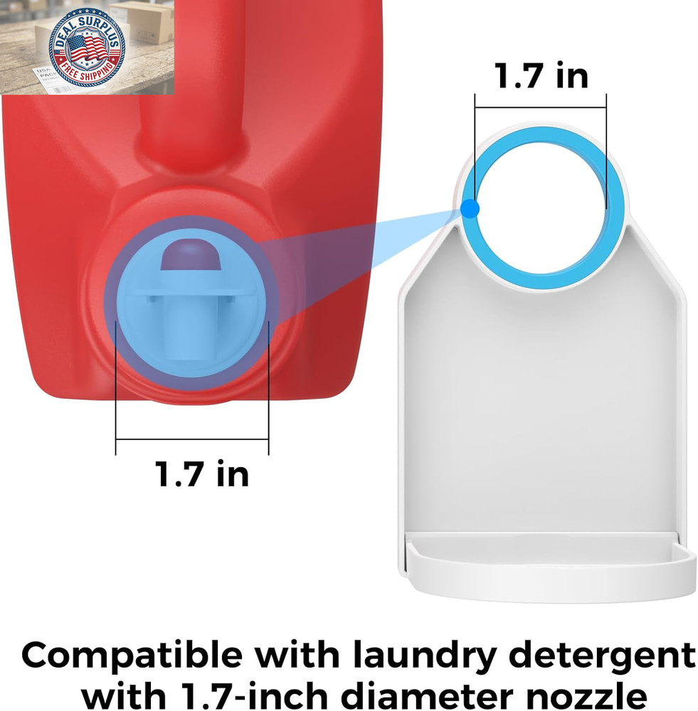 [2 Pack] Laundry Detergent Dispenser Cup Holder & Nozzle Force-Saving Switch, So