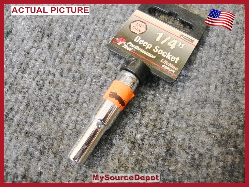 1/4",DEEP SOCKET / 6 POINT, 1/4" DRIVE