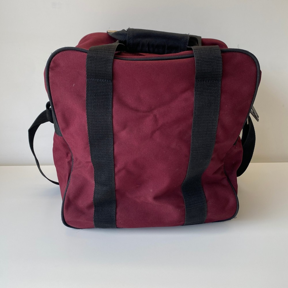 Vintage Storm Bowling Bag Single Ball Maroon Shoulder Strap Multi Compartment