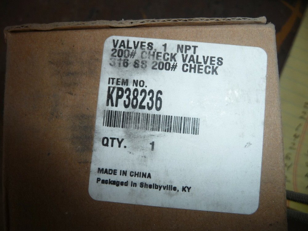 MSC CHECK VALVE 1" NPT 316SS 53606786