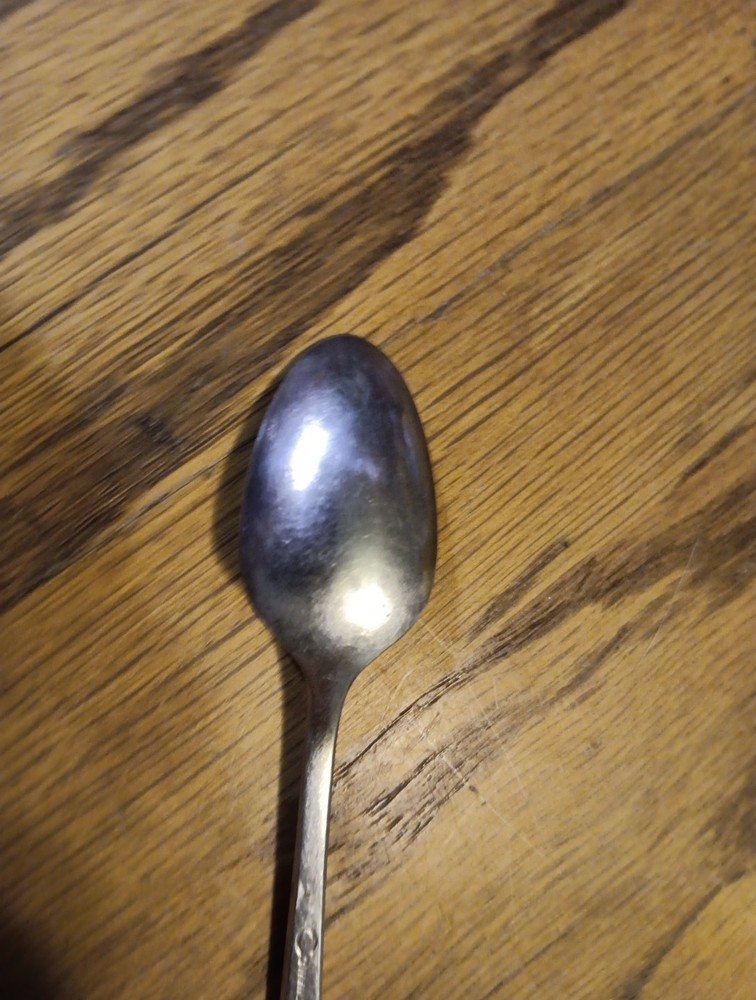 Community Childs Fork And Spoon. Rose Design.
