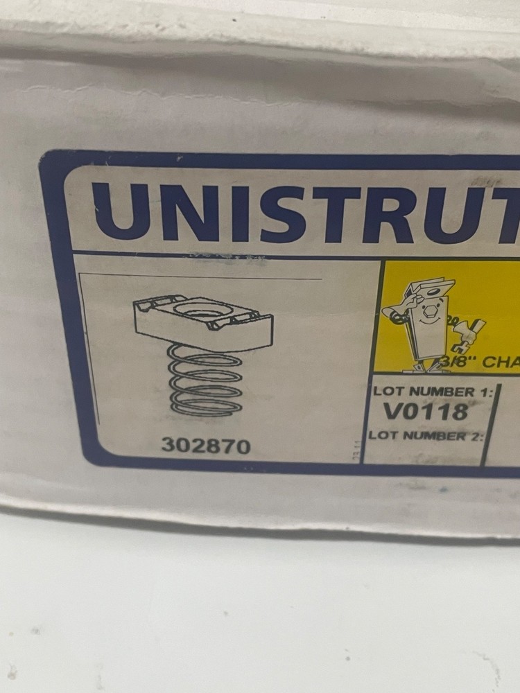100 Count Box Unistrut Strut Channel Nut with Spring 3/8"-16 Electro-Galvanized