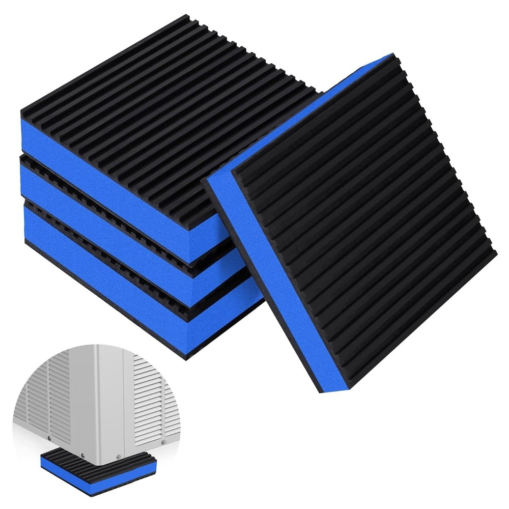 Heavy Duty Rubber Vibration Damping Pads (4-Pack)
