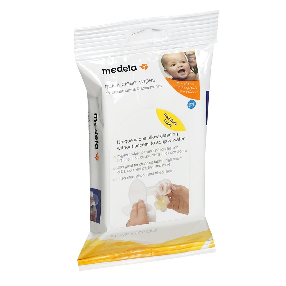 Medela Quick Clean Breastpump Accessory Wipes 24pcs/Pack