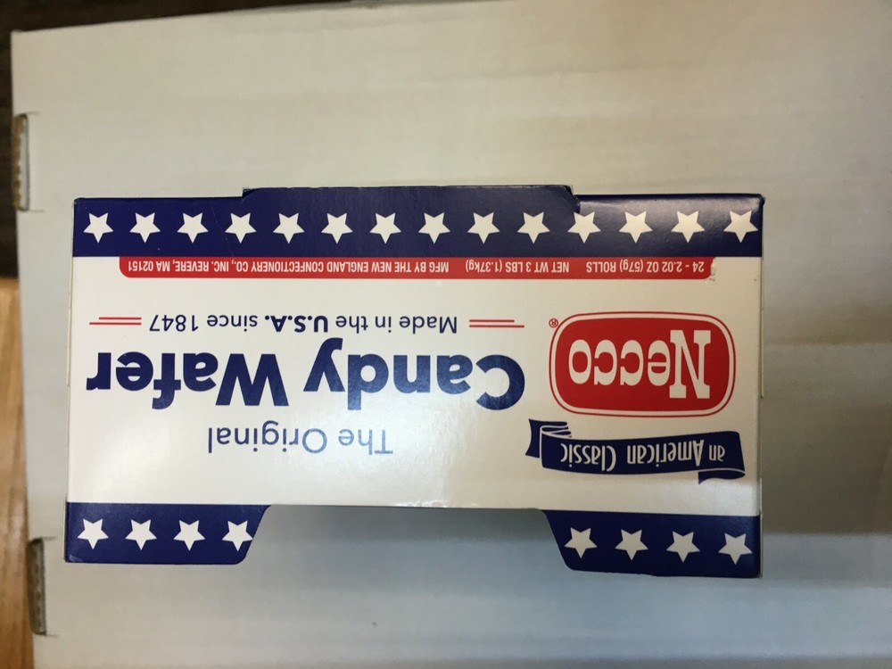 Rare Necco Wafer Empty Candy Display Box free shipping