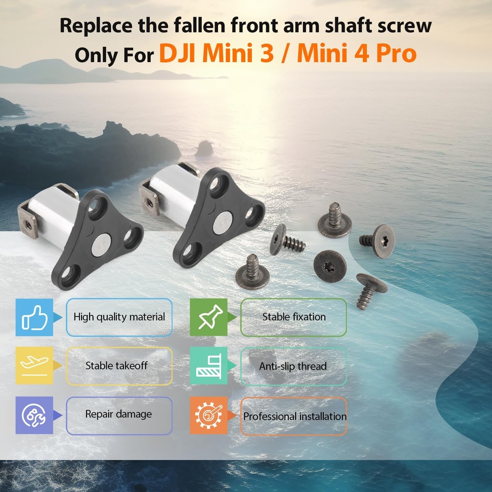 2Pcs Front Arm Axis Replacement for DJI Mini 4 Pro/Mini 3 Shaft...