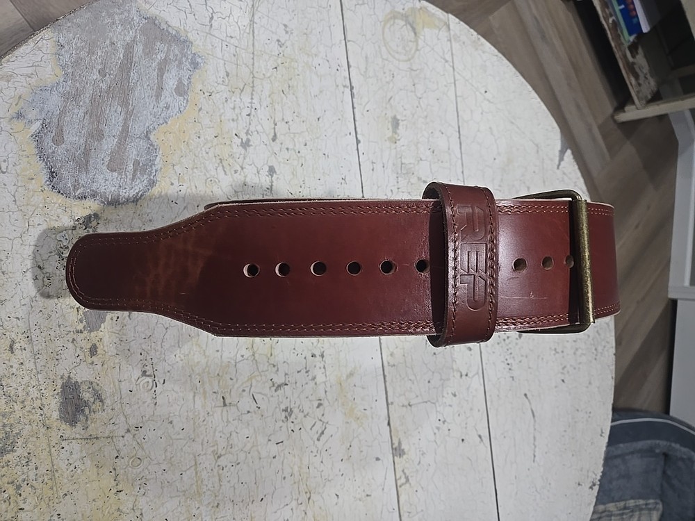 REP Leather Weight Lifting Belt Brown 61.5" Long