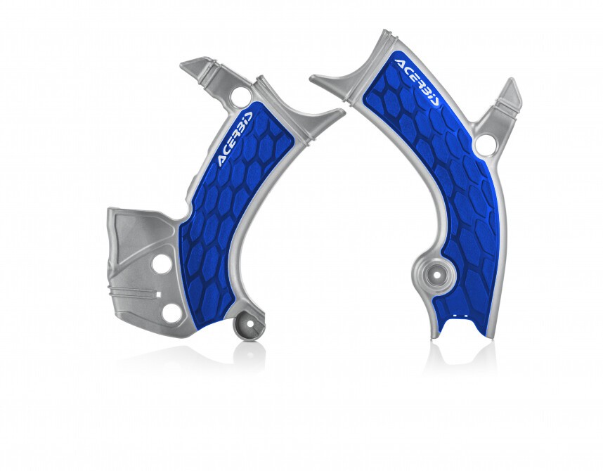 Acerbis X-Grip Frame Guards Blue/Silver 2689411404
