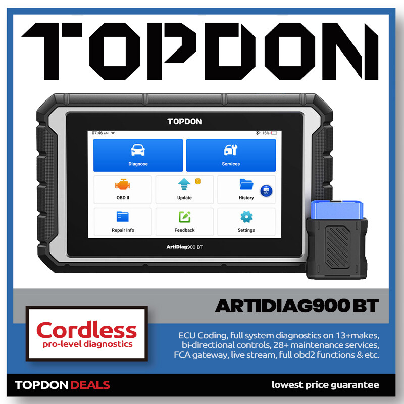 2024TOPDON AD900BT Car OBD2 Scanner Diagnostic Tool Key Coding TPMS Phoenix Plus