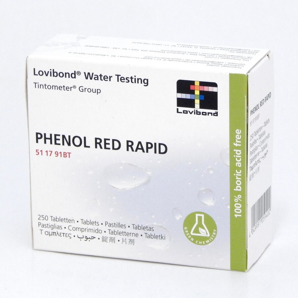 Lovibond water testing Tablets - PHENOL RED RAPID (pH) Box Of 1000