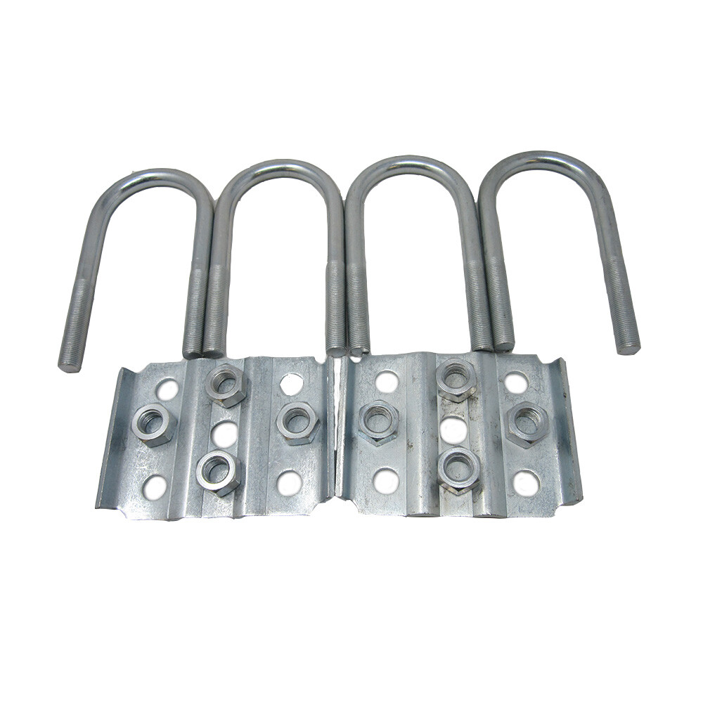 Trailer U-Bolt Kit 2-3/8" Round 3500lbs Axle 5-1/2" Long for Leaf Spring Mount