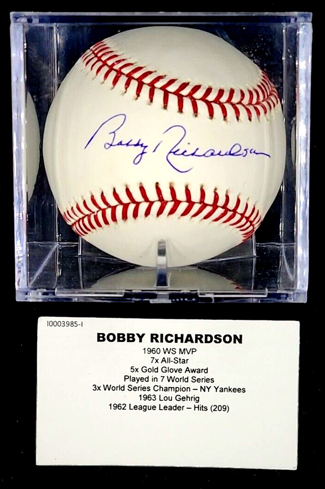 Bobby Richardson Single Signed Tristar OML Autograph Baseball Auto