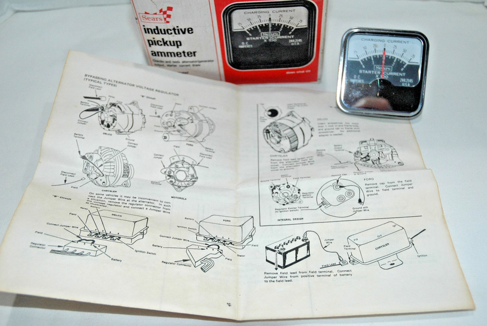 Vintage SEARS INDUCTIVE PICKUP AMMETER MODEL 2145 Complete