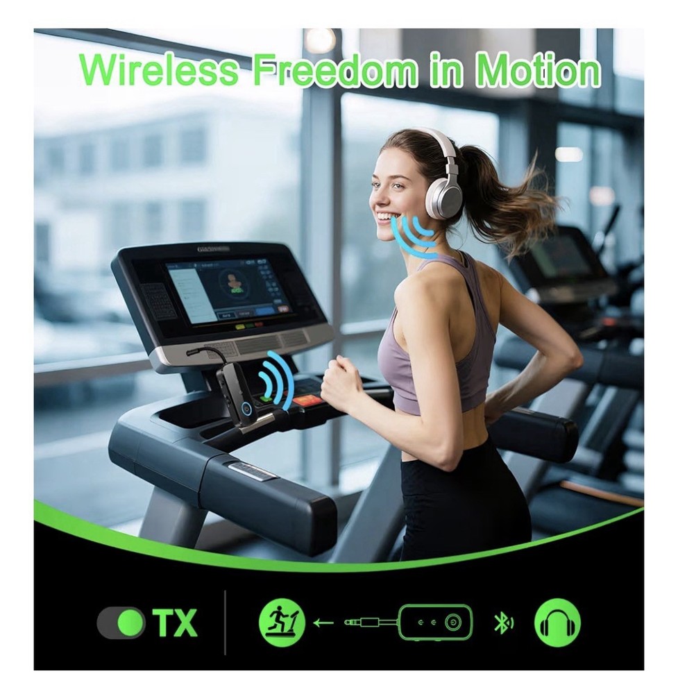 Bluetooth 5.4 Dual Pairing Transmitter Receiver 3.5mm Audio Adapter Black