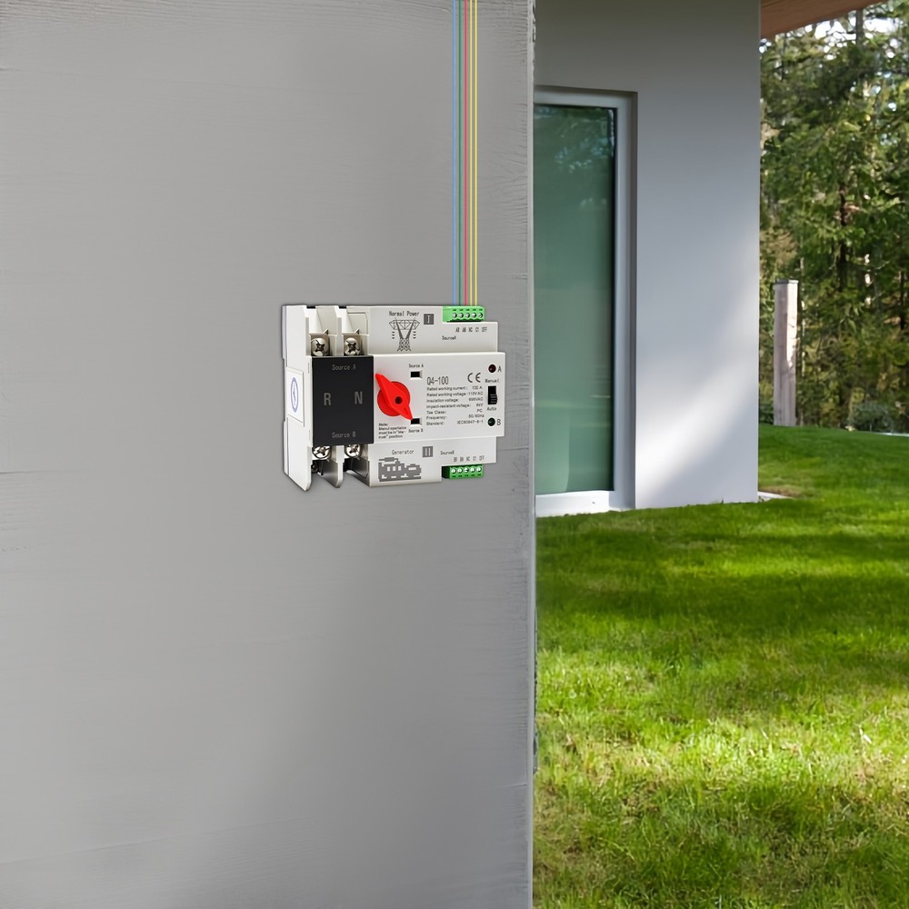 2P 100A Dual Power Automatic Transfer Switch Power Generator Changeover Switch