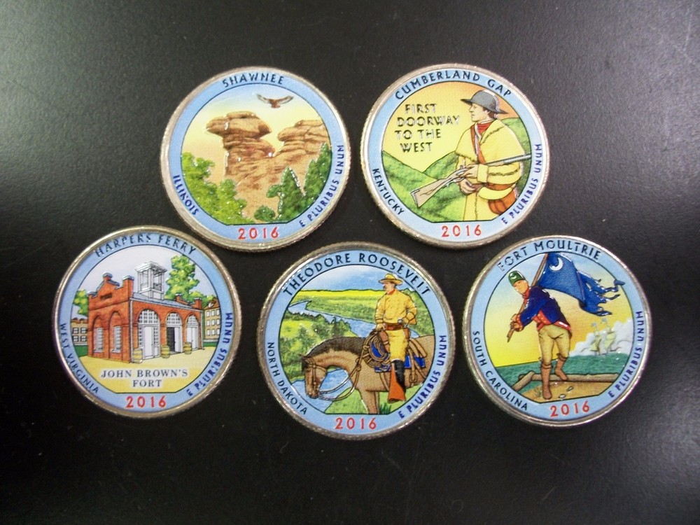 2016 Complete Set of National Parks Colorized Quarters
