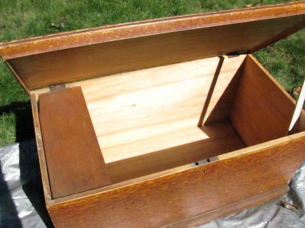 Antique Grain Painted Blanket Chest c. 1850