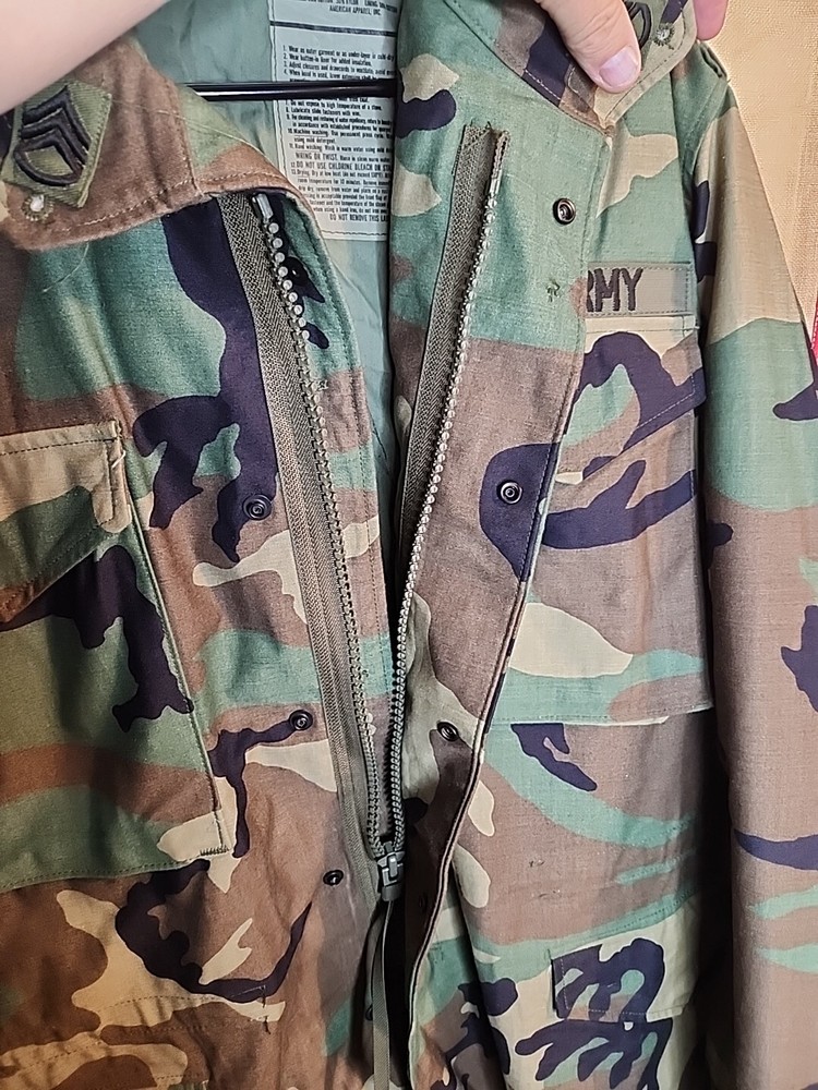 Medium Regular - US Army BDU Field Jacket Coat Cold Weather Camo 9874