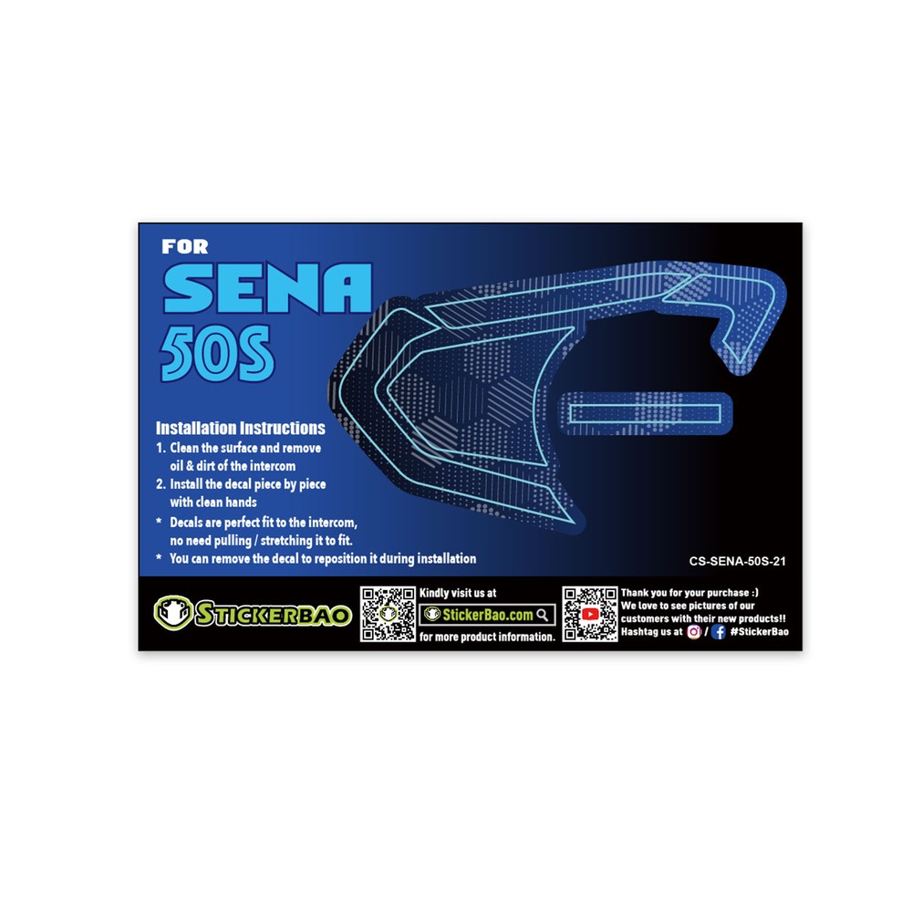 Atom Device Surface Sticker For SENA 50S Intercom x1