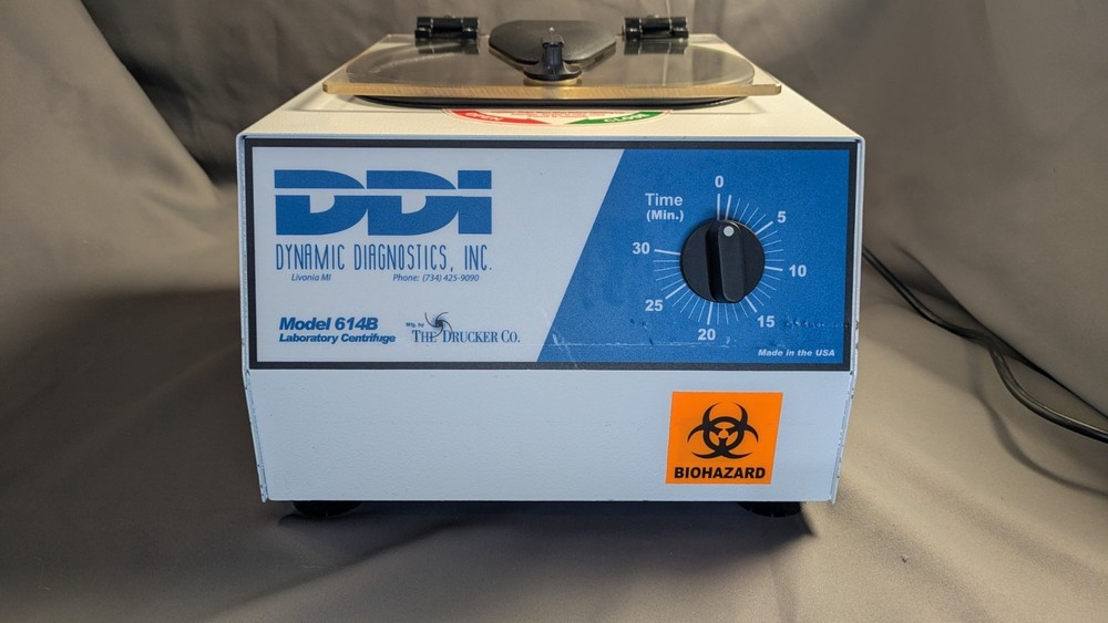 Drucker DDI Dynamic Diagnostics Model 614B Laboratory Centrifuge Timer + 6 Tubes