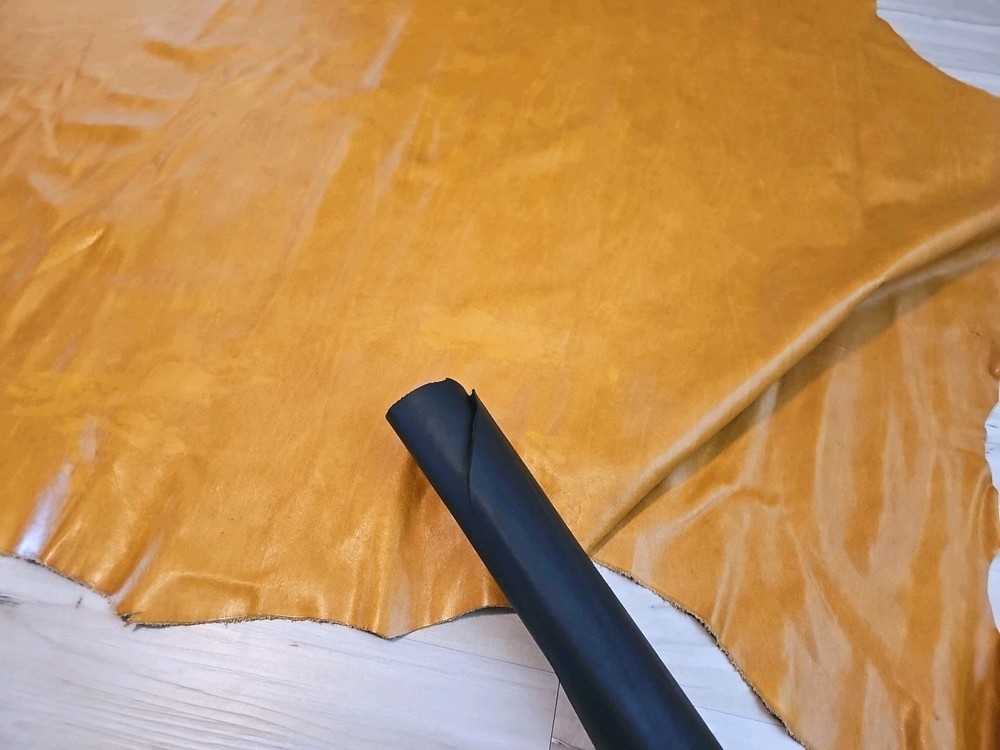 3oz ANILINE SADDLE GOLD LEATHER HIDE SIDE SHEET,PANEL 2O+Sq SOFT PIGMENTED