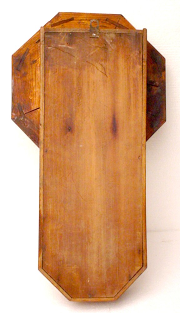 Antique Solid Elm Octagon Schoolhouse Calendar "Regulator A" Wall Clock