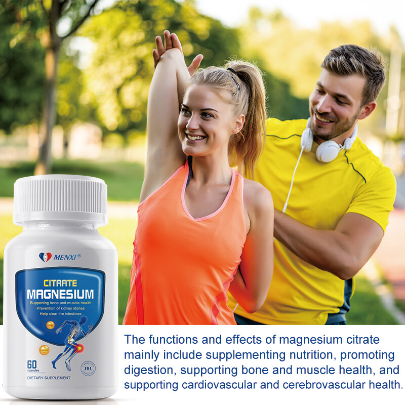 60 Magnesium Citrate Capsules 1000mg Per Serving - Extra Strength, Hight Potency
