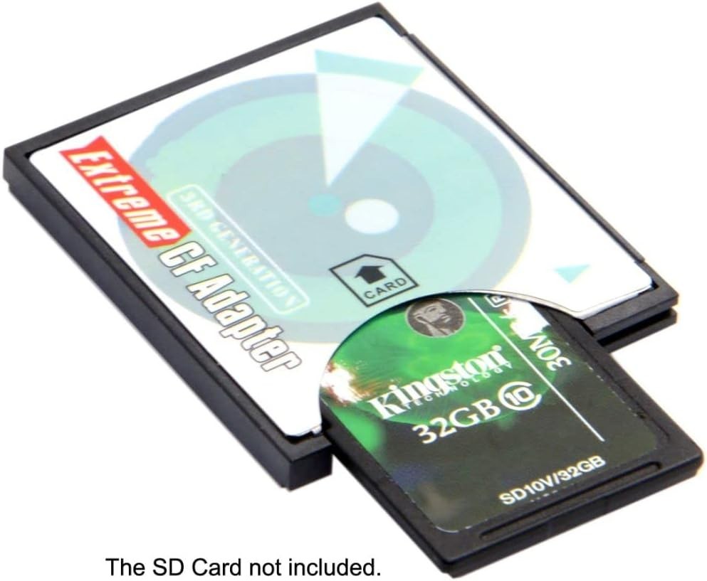 SD SDHC SDXC to CF Compact Flash Memory Card Adapter Reader Type I High-Speed...