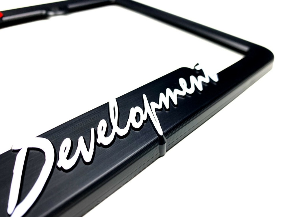 TRD Toyota Racing Development License Plate Frames, 3-D Raised Letter Frames