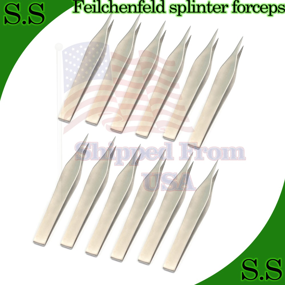 12 FEILCHENFELD SPLINTER FORCEPS 4.5" SURGICAL DENTAL