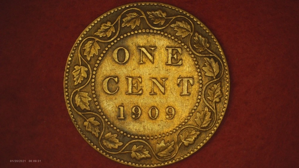 1909 Canada Large Cent King Edward VII