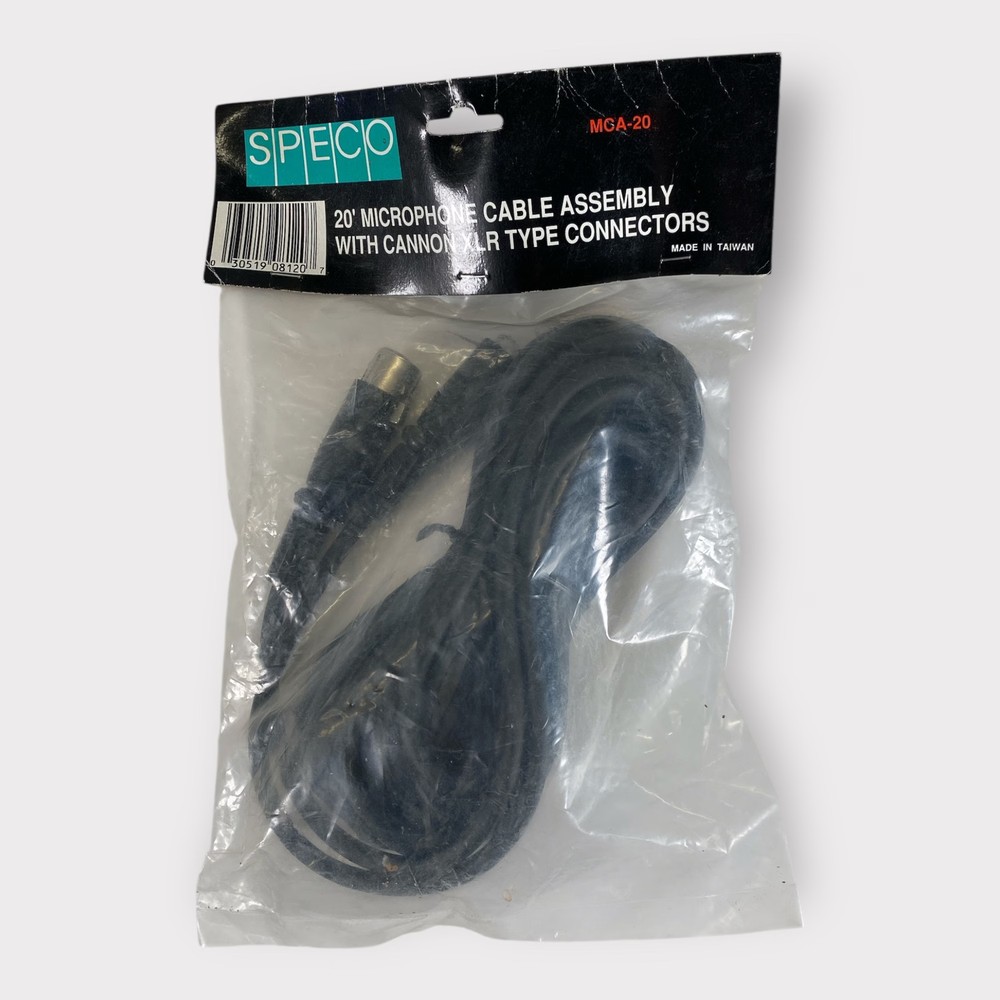 Speco MCA20 20' High Performance Microphone Cable + Free Shipping