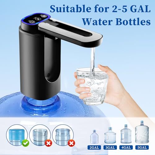 Qicyfeus Water Bottle Pump Automatic Water Dispenser for 5 Assorted Colors