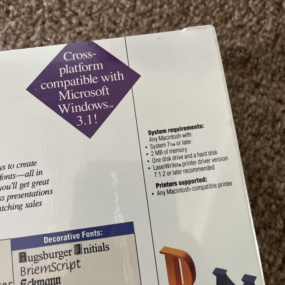 Microsoft True Type Master Set for Macintosh Promo Sample New/Rare