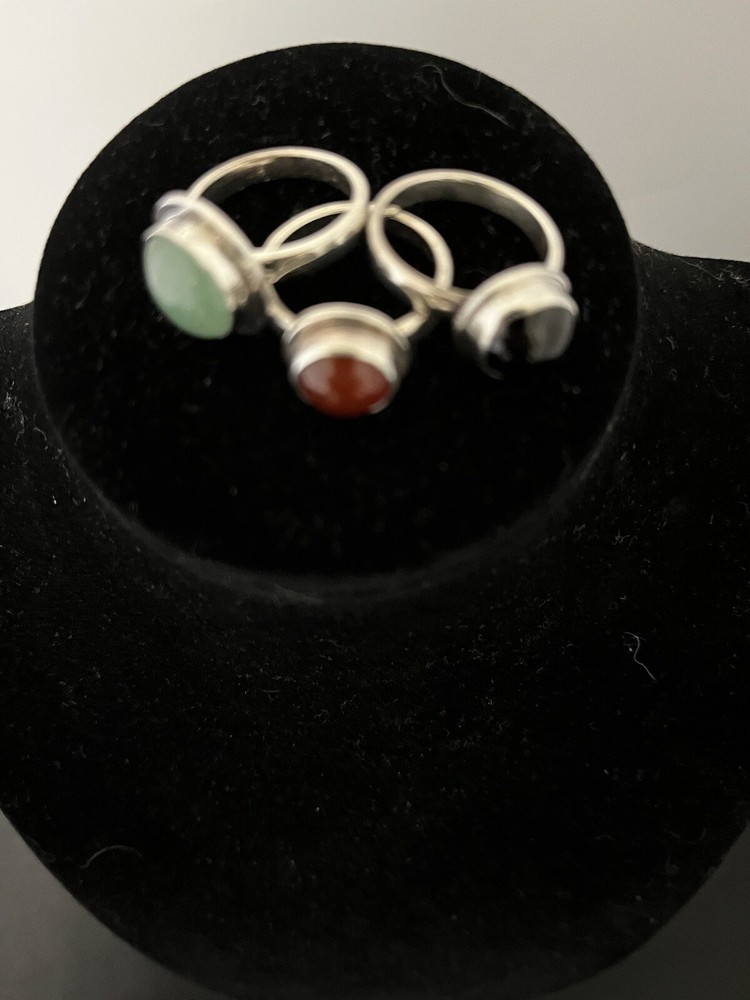 Silver Ring Simple Ring Single Stone Handmade Ring