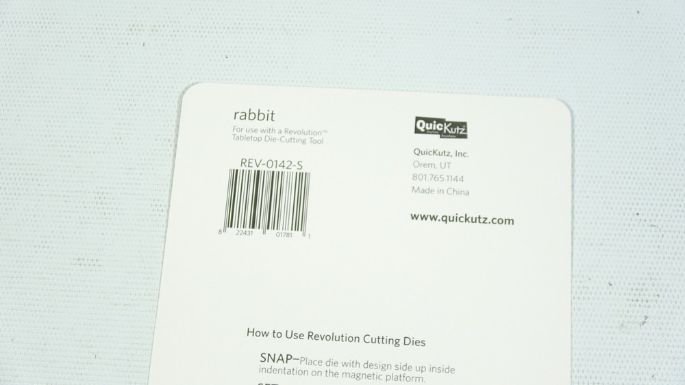 2008 Quickutz Cutting Die Rabbit REV-0142-S