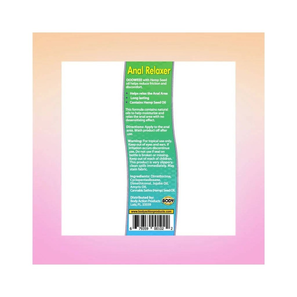 OOOWEEE Anal Relaxer Silicone Based .5oz