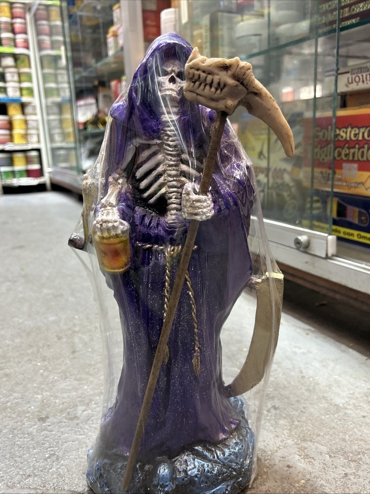 Santa Muerte Purple Two Faces 14in